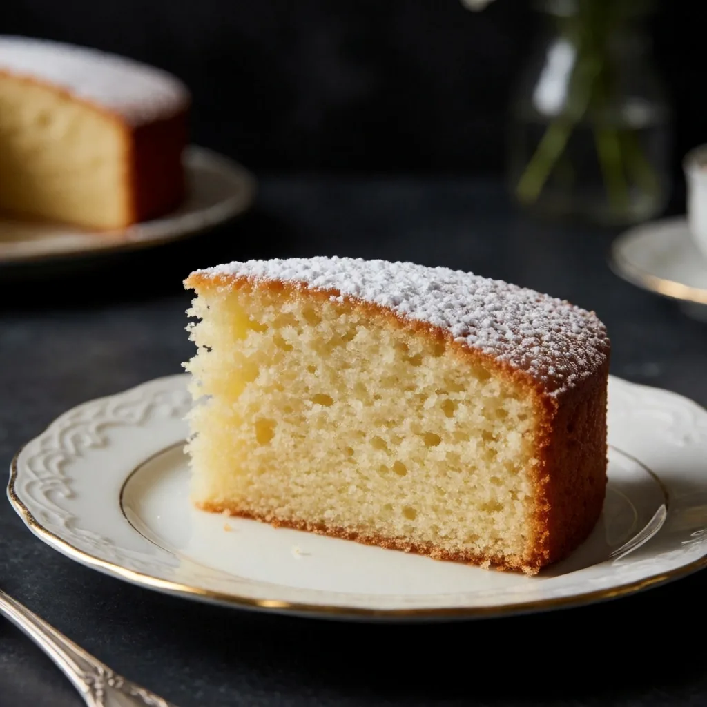 Victoria sponge cake with jam and cream filling