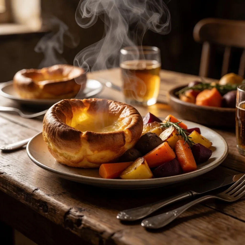 A traditional Sunday roast dinner plate